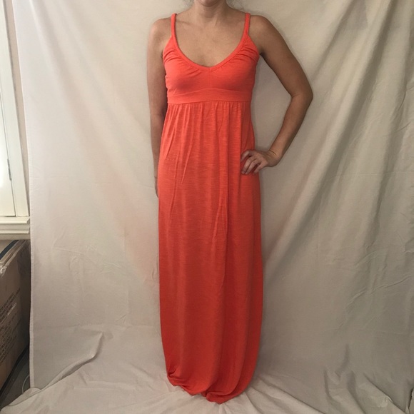 Orange Maxi Tank Top Cotton Dress - Picture 8 of 8
